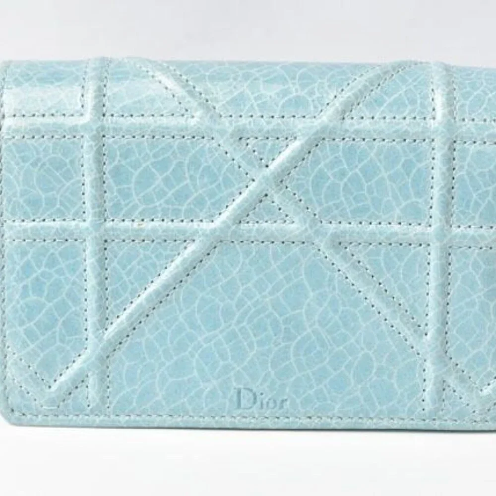 Christian Dior Chain Pouch Mini Wallet Cannage